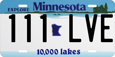 MN license plate 111LVE