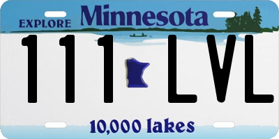 MN license plate 111LVL