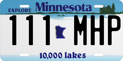 MN license plate 111MHP