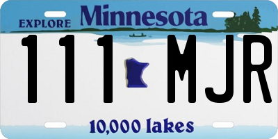 MN license plate 111MJR