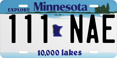 MN license plate 111NAE