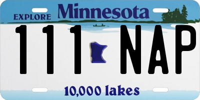 MN license plate 111NAP