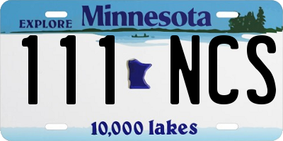 MN license plate 111NCS