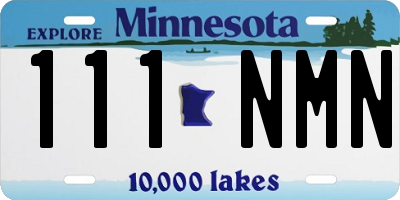 MN license plate 111NMN