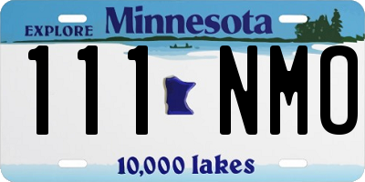 MN license plate 111NMO
