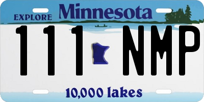 MN license plate 111NMP