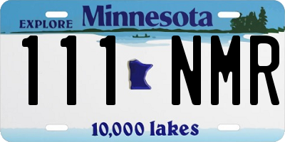 MN license plate 111NMR