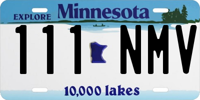 MN license plate 111NMV