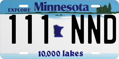 MN license plate 111NND