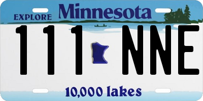MN license plate 111NNE