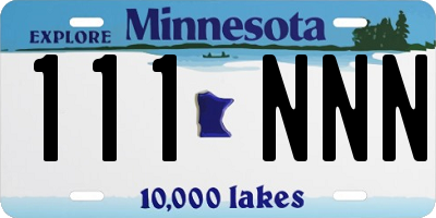 MN license plate 111NNN