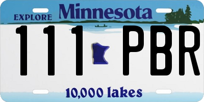 MN license plate 111PBR