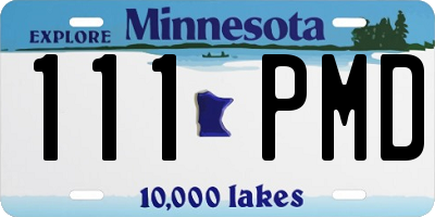 MN license plate 111PMD