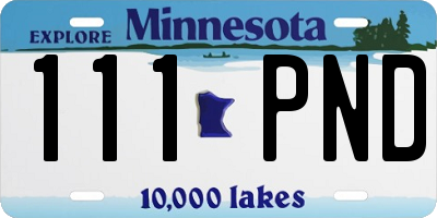 MN license plate 111PND