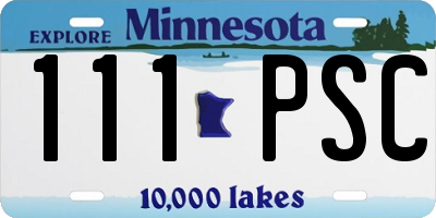 MN license plate 111PSC
