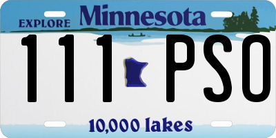 MN license plate 111PSO
