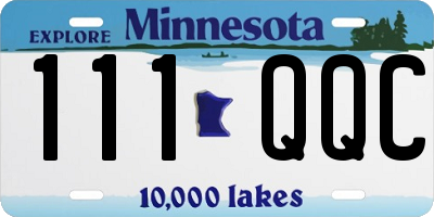 MN license plate 111QQC