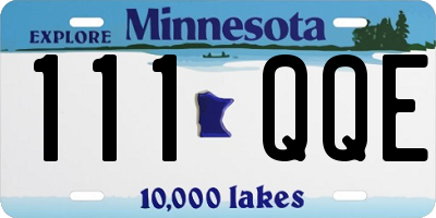 MN license plate 111QQE