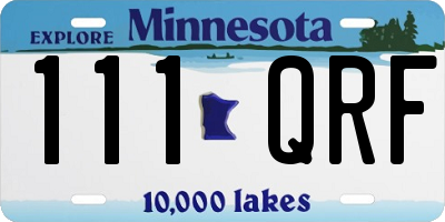 MN license plate 111QRF