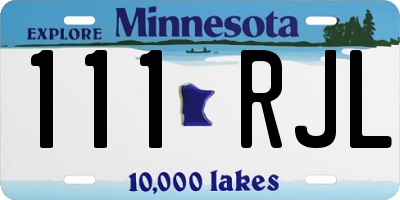 MN license plate 111RJL