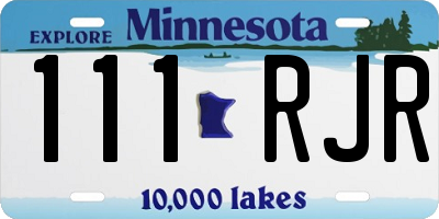 MN license plate 111RJR