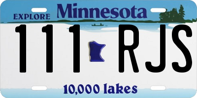 MN license plate 111RJS