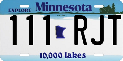 MN license plate 111RJT