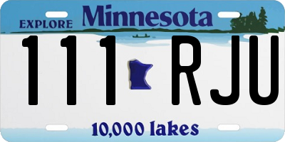 MN license plate 111RJU