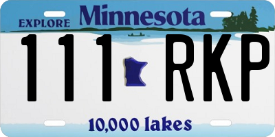 MN license plate 111RKP