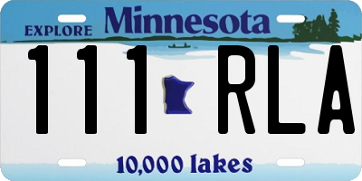 MN license plate 111RLA