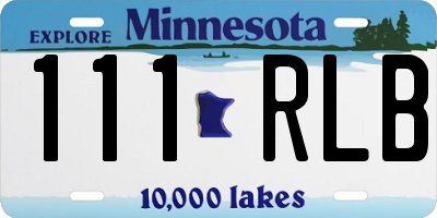MN license plate 111RLB