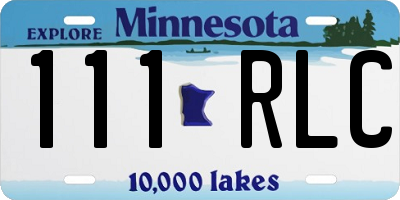 MN license plate 111RLC