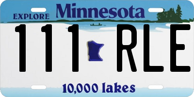 MN license plate 111RLE