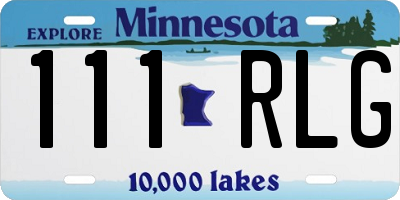 MN license plate 111RLG