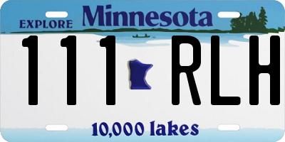 MN license plate 111RLH