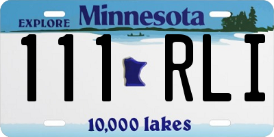 MN license plate 111RLI