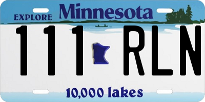 MN license plate 111RLN