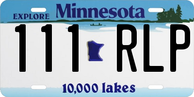 MN license plate 111RLP