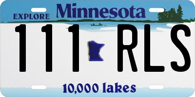 MN license plate 111RLS