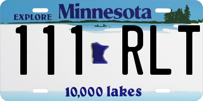 MN license plate 111RLT