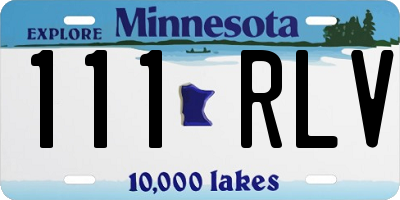 MN license plate 111RLV