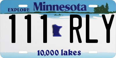 MN license plate 111RLY