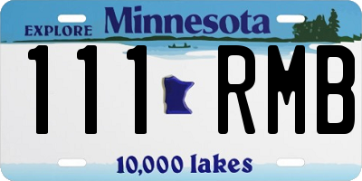 MN license plate 111RMB