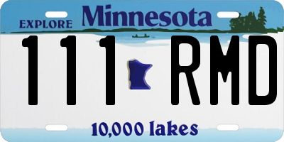 MN license plate 111RMD