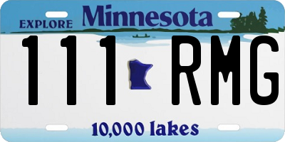 MN license plate 111RMG