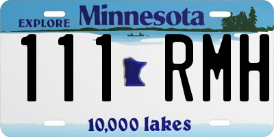 MN license plate 111RMH