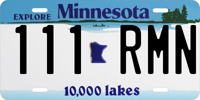 MN license plate 111RMN