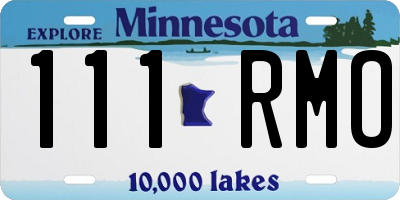 MN license plate 111RMO
