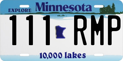 MN license plate 111RMP