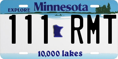 MN license plate 111RMT